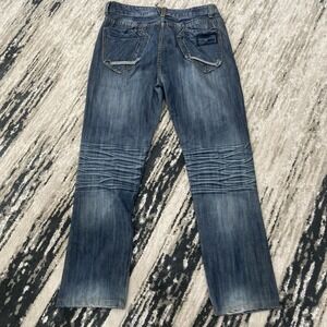 Vintage Y2K Diesel Industry Faded Dark‎ Wash Denim Jeans Size 34x30